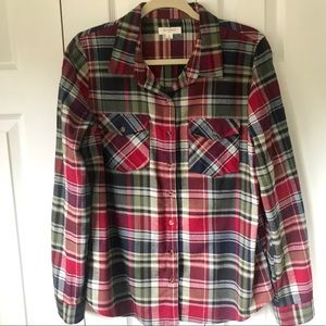 Plaid Flannel Button Down Shirt